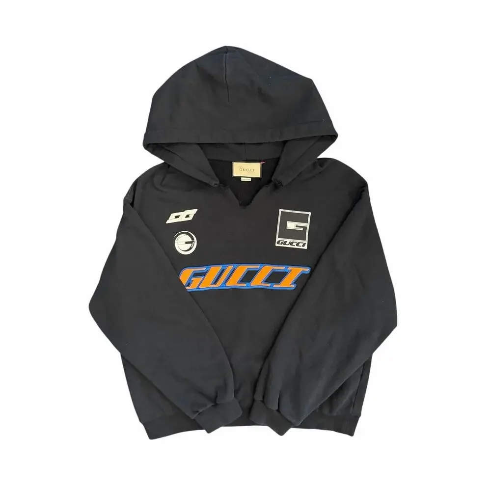 Size XL - Gucci Distressed Black Hoodie